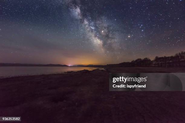 galaxy over great ocean - australia v oman stock pictures, royalty-free photos & images