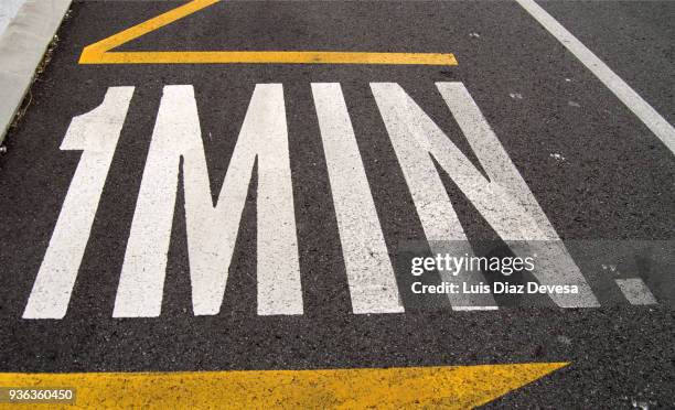 1 min sign painted - striped font stock pictures, royalty-free photos & images