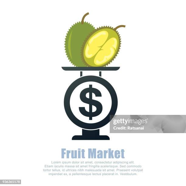 durian fruit - durian stock illustrations