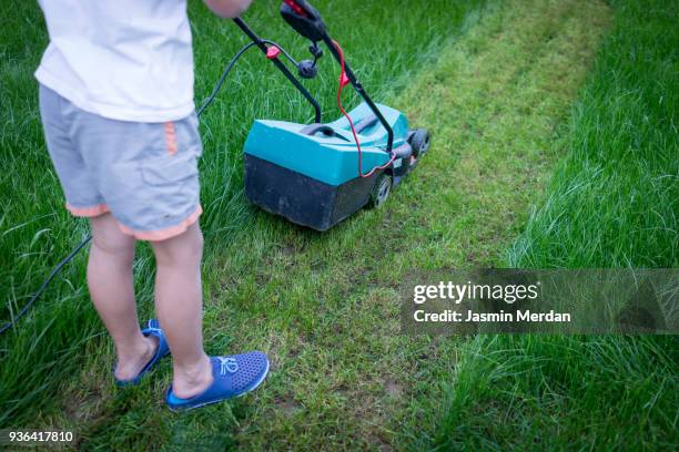 lawn mower - mowing stock pictures, royalty-free photos & images