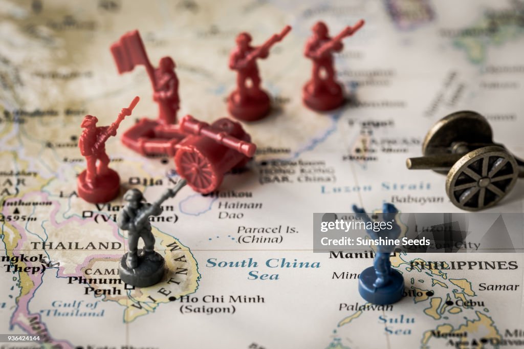 South China Sea conceptual image of war