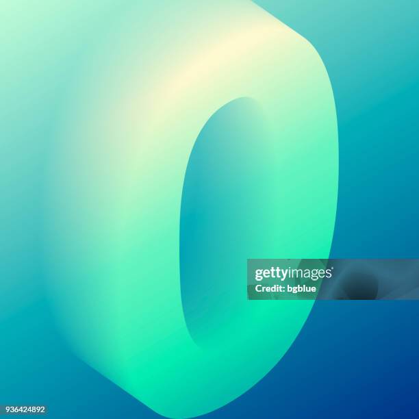 number zero 0 colorful - trendy gradient - noughts stock illustrations