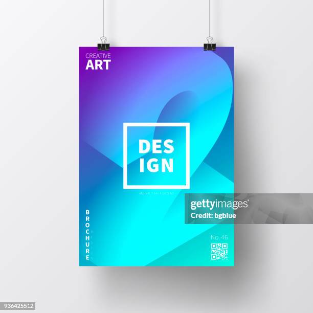 poster with number two 2 colorful, isolated on white background - 2 photo frames stock illustrations