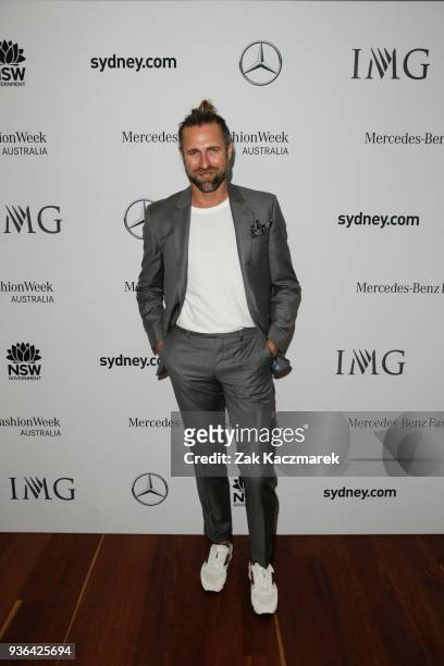 Jeff Black attends the MBFWA Resort 19 Red Carpet Launch on March 21, 2018 in Sydney, Australia.
