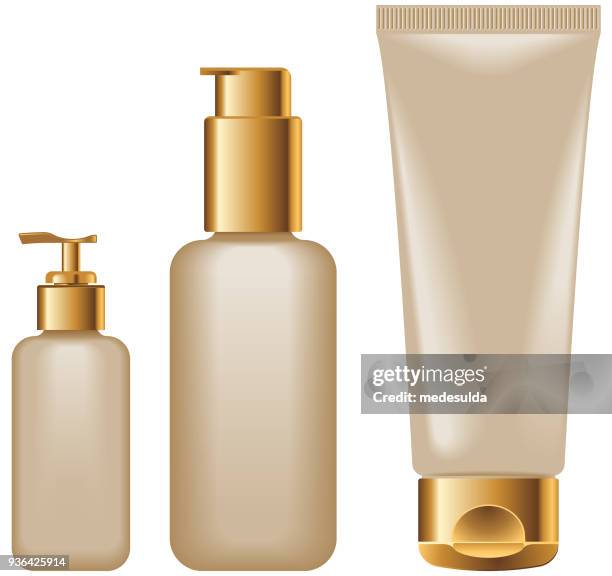 stockillustraties, clipart, cartoons en iconen met make-up buis huid gezondheid crème fashion mockup - paint tube