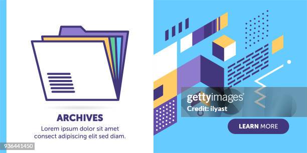 archiv-banner - archives stock-grafiken, -clipart, -cartoons und -symbole