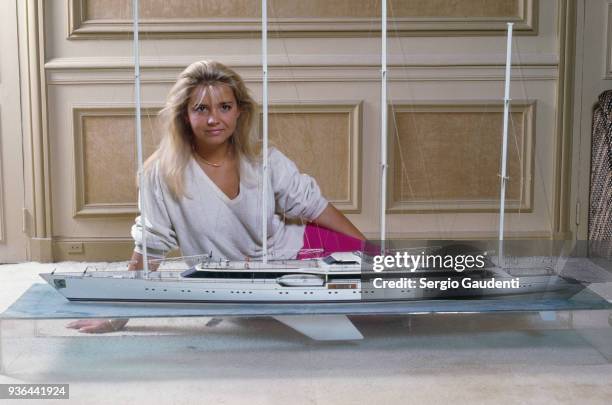 Nathalie Tapie at home, 1st June 1986