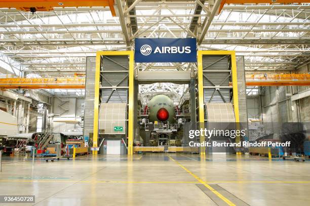 Illustration view during the visit at "Airbus" - State Visit in France of Grand-Duc Henri and Grande-Duchesse Maria Teresa of Luxembourg on March 21,...