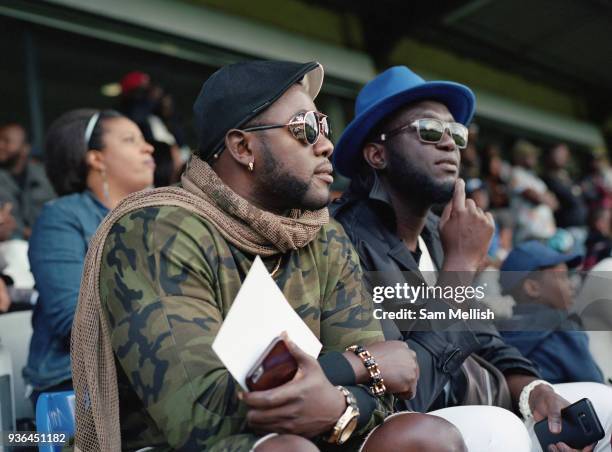 Local supporters. Dulwich Hamlet FC vs Sierra Leone, charity game, at Champion Hill on 17th September 2017 in South London in the United Kingdom....