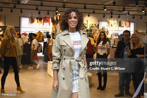 Rochelle Humes opens the New Look flagship store New Look Oxford Street on March 22, 2018 in London, England.