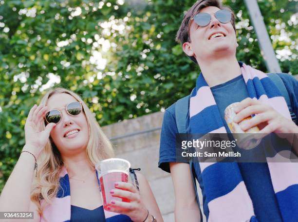 Crowds watch Dulwich Hamlet FC Vs Tooting & Mitcham United FC during the 'South London Derby' on August bank holiday Monday on 28th August 2017 in...