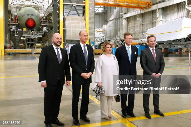 Deputy Prime Minister and Minister of the Economy of Luxembourg, Etienne Schneider, General Director at Airbus, Thomas Enders, LL.AA.RR. Grand-Duc...