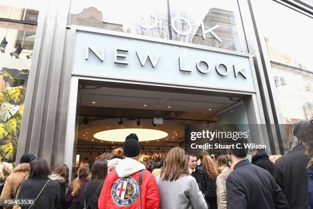 General view outside the New Look flagship store New Look Oxford Street on March 22, 2018 in London, England.