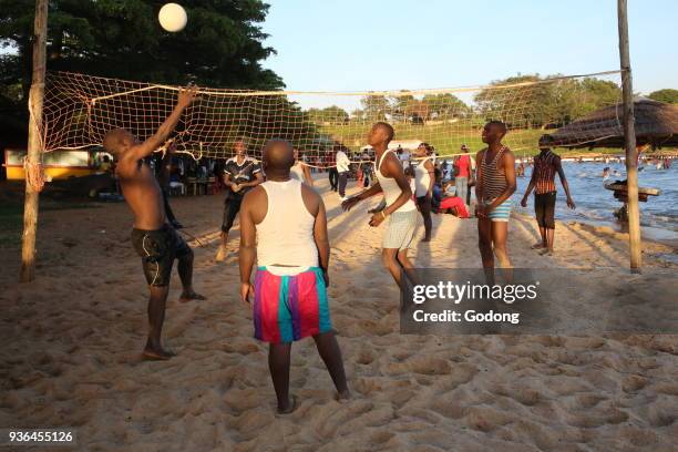 Beach in Entebbe. Volley ball. Uganda.
