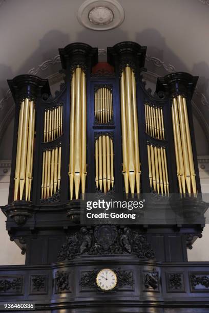 St Mary at Hill church, Billingsgate, London. Organ. United kingdom.