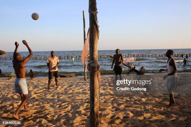 Beach in Entebbe. Volley ball. Uganda.
