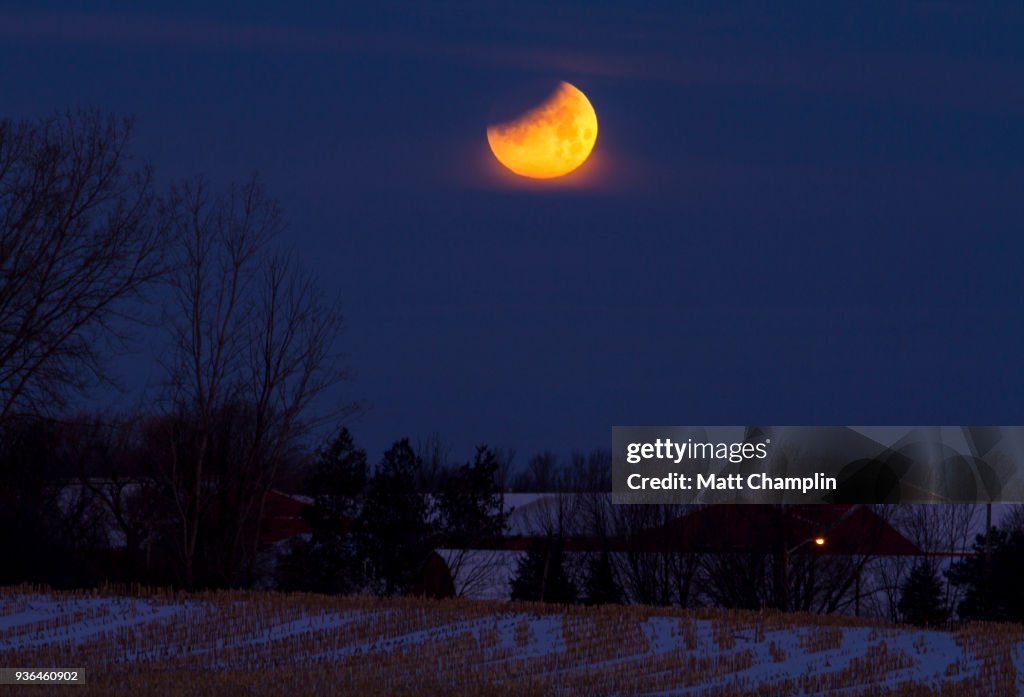 Partial Lunar Eclipse in Winter