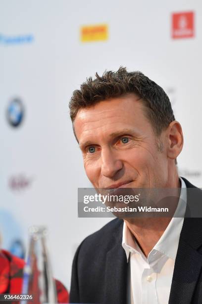 Patrik Kuehnen tournament director looks on during a BMW Open Press Conference on March 22, 2018 in Munich, Germany.