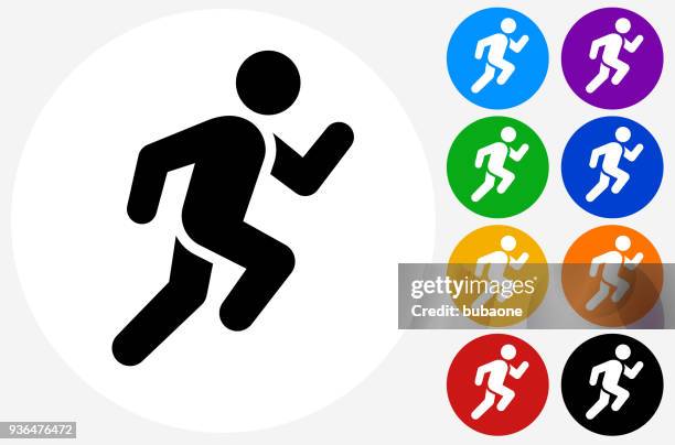 mann-betrieb-symbol - rennen körperliche aktivität stock-grafiken, -clipart, -cartoons und -symbole