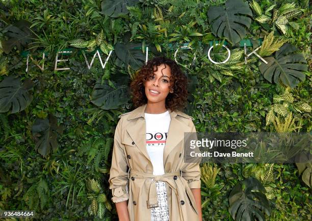 Rochelle Humes, the face of New Look's SS18 campaign cuts the ribbon to unveil the brand new flagship New Look store on Oxford Street on March 22,...