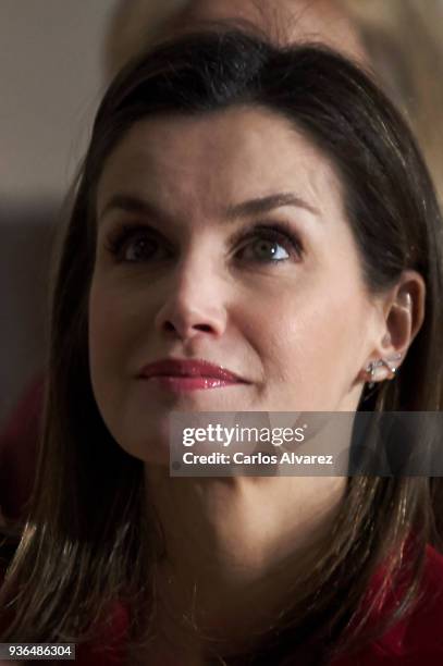 Queen Letizia of Spain attends The Commemoration of Capitulations of Valladolid at the Miguel Delibes Cultural Center on March 22, 2018 in...