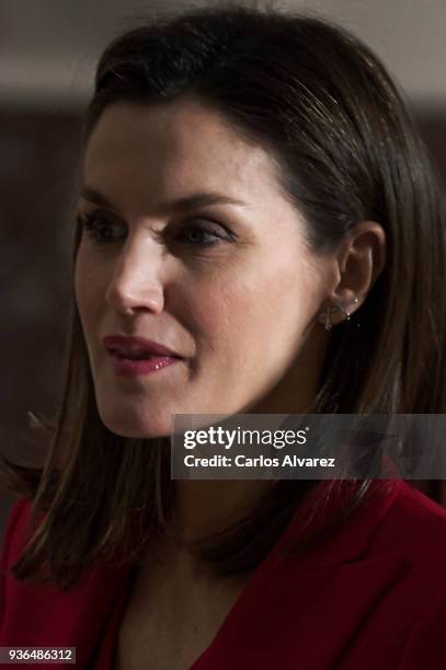 Queen Letizia of Spain attends The Commemoration of Capitulations of Valladolid at the Miguel Delibes Cultural Center on March 22, 2018 in...