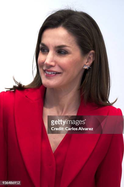 Queen Letizia of Spain attends The Commemoration of Capitulations of Valladolid at the Miguel Delibes Cultural Center on March 22, 2018 in...