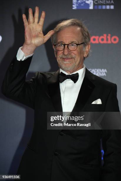 Director Steven Spielberg during the Red Carpet of 'David di Donatello Award 2018' in Rome, Italy. RAVAGLIPHOTOPHOTOGRAPH BY Marco Ravagli / Future...