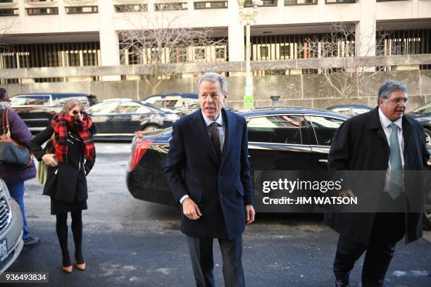 Time Warner CEO Jeff Bewkes arrives for opening statements in anti-trust trial with the US government seeking to block the merger of AT&T and Time...