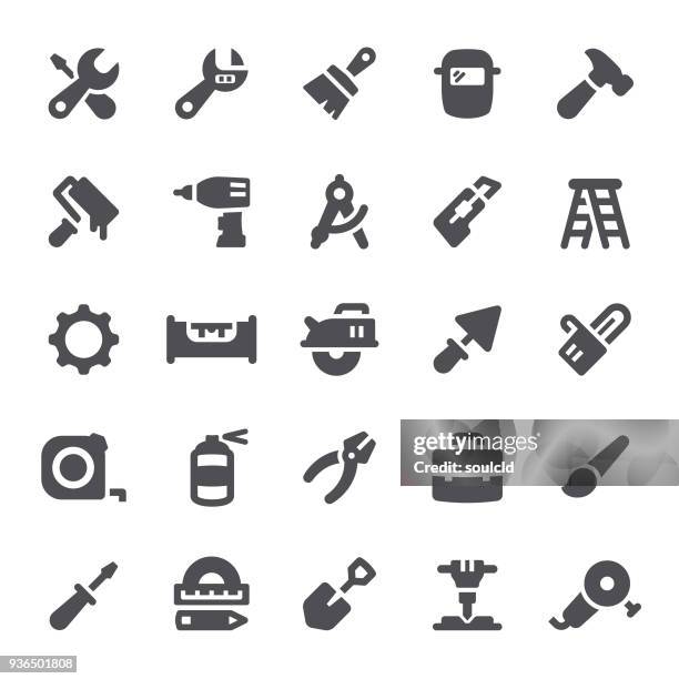 work tools icons - wire cutters stock illustrations