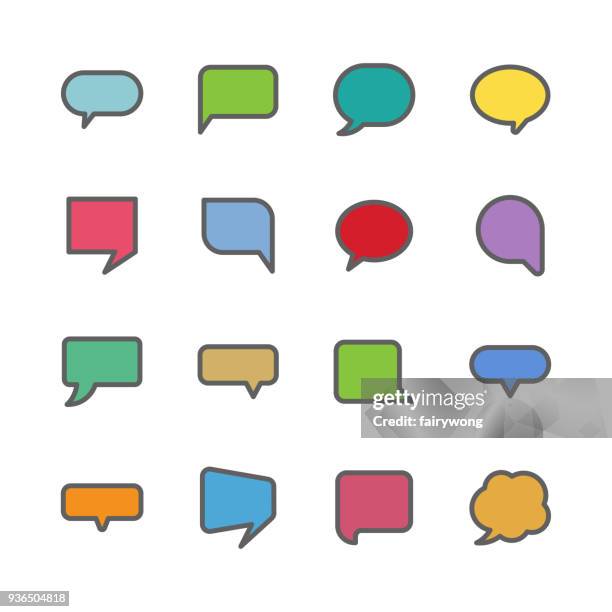 speech bubble icons - rough hands stock illustrations