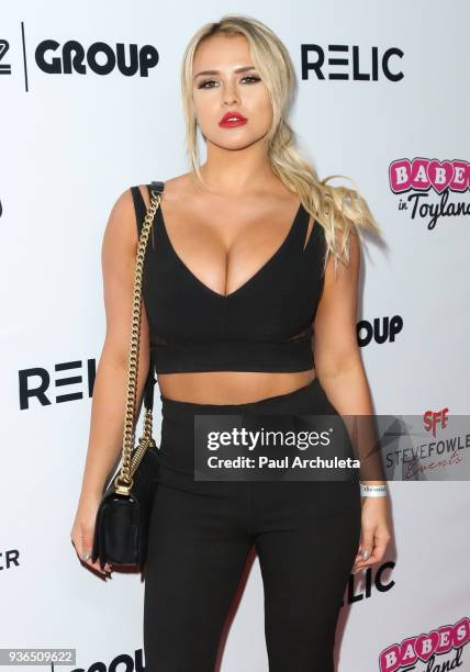 Model Kinsey Wolanski attends the 4th annual "Babes In Toyland" Pet Gala benefiting "Operation Blankets Of Love" at Avalon on March 21, 2018 in...