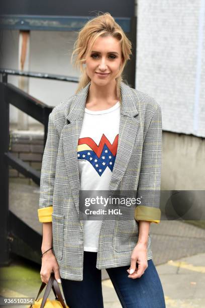 Catherine Tyldesley seen at the ITV Studios on March 22, 2018 in London, England.