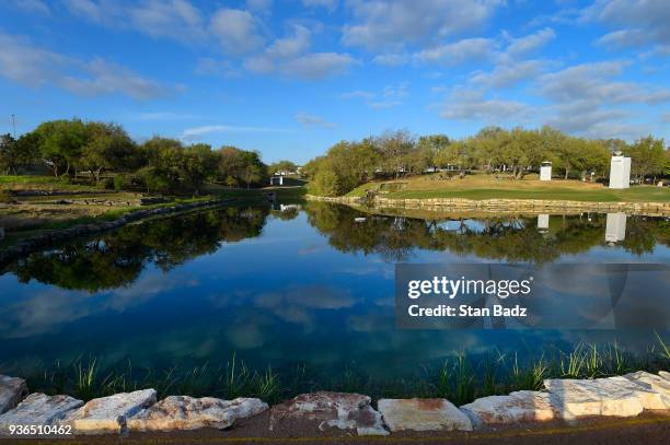 Course scenic view of the 11th hole at sunrise during round two of the World Golf Championships-Dell Technologies Match Play at Austin Country Club...