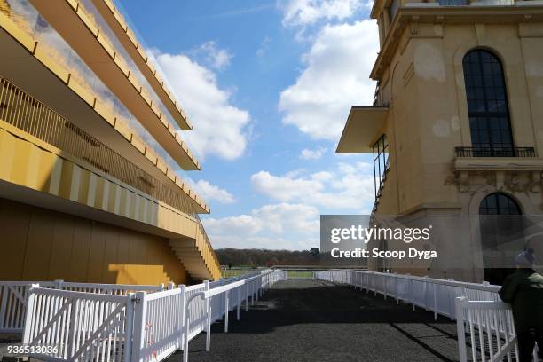 Visit of Longchamp during the press conference of the hippodrome Lonchamp opening on March 22, 2018 in Paris, France.