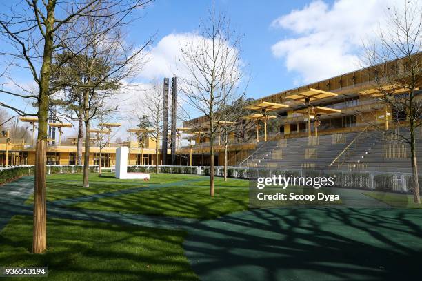 Visit of Longchamp during the press conference of the hippodrome Lonchamp opening on March 22, 2018 in Paris, France.