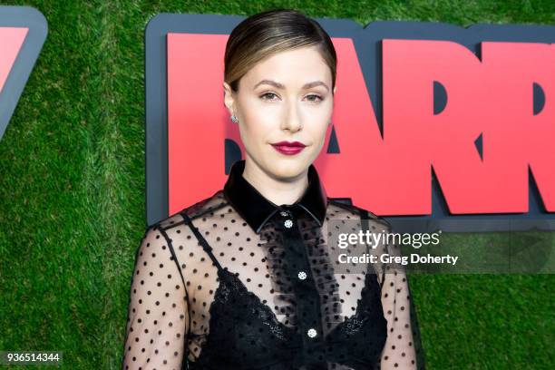 Amanda Crew attends the Los Angeles premiere of HBO's "Barry" at NeueHouse Los Angeles on March 21, 2018 in Hollywood, California.