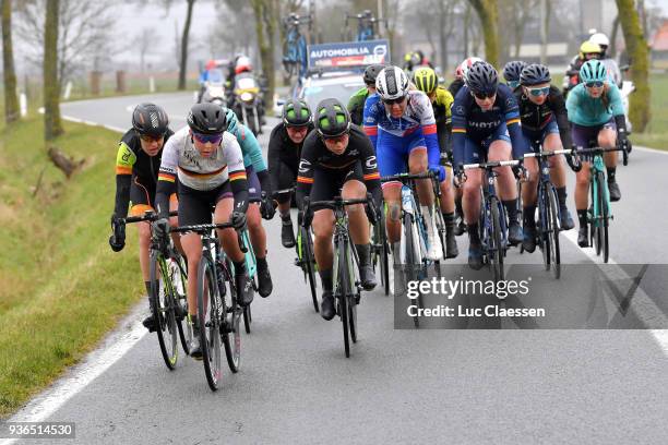 Romy Kasper of Germany and Team Ale Cipollini / Lisa Klein of Germany and Team Canyon SRAM Racing / Sheyla Gutierrez of Spain and Team Cylance Pro...