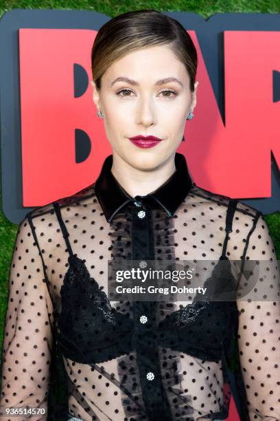 Amanda Crew attends the Los Angeles premiere of HBO's "Barry" at NeueHouse Los Angeles on March 21, 2018 in Hollywood, California.