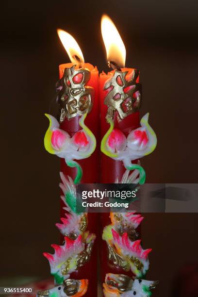 Two buddhist candles. Vung Tau. Vietnam.