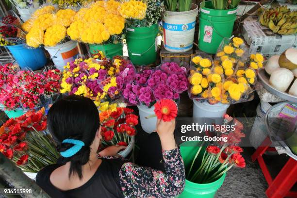 Market flowers. Vietnam. Vietnam.