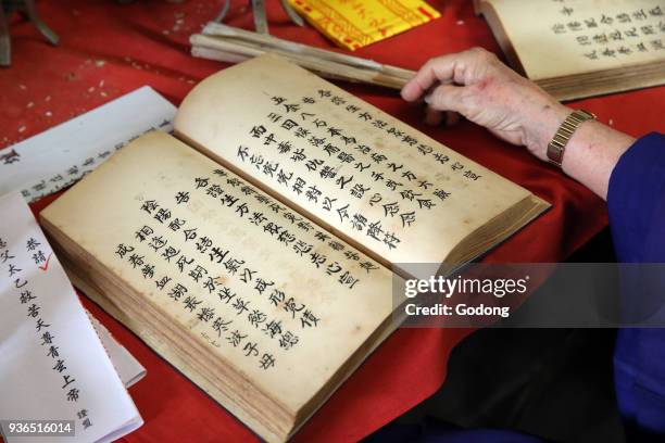 Taoist ceremony in a temple. Ho chi Minh City. Vietnam.