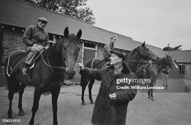 Australian former jockey and trainer Scobie Breasley at his stables in Epsom, UK, 7th November 1968.