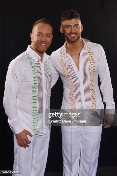 Daniel Whiston and Jake Quickenden attends the press launch photocall for the Dancing on Ice Live Tour at Wembley Arena on March 22, 2018 in London,...