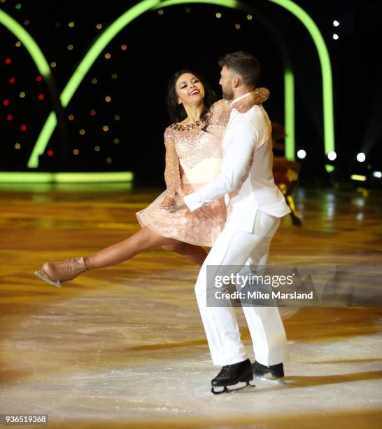 Jake Quickenden and Vanessa Bauer during the Dancing On Ice Live UK Tour launch at The SSE Arena, Wembley on March 22, 2018 in London, England.