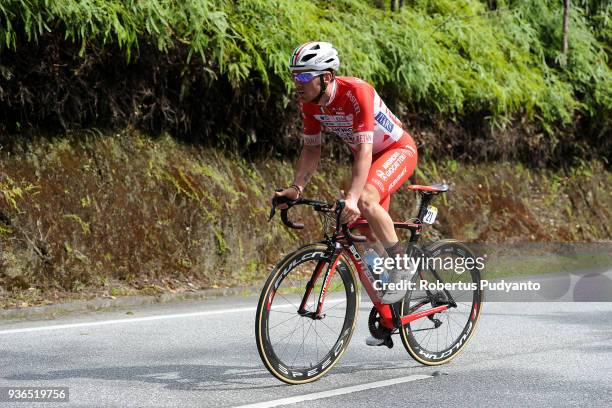 Manuel Belletti of Androni Giocattoli-Sidermec Italy climbs during Stage 5 of the Le Tour de Langkawi 2018, Bentong-Cameron Highland 169.4 km on...