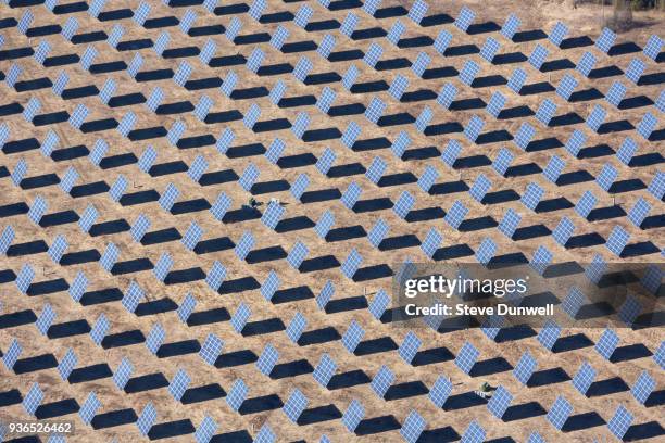 Solar Array Pattern Renewable Energy Grid Abstract Photos and Premium High Res Pictures ...