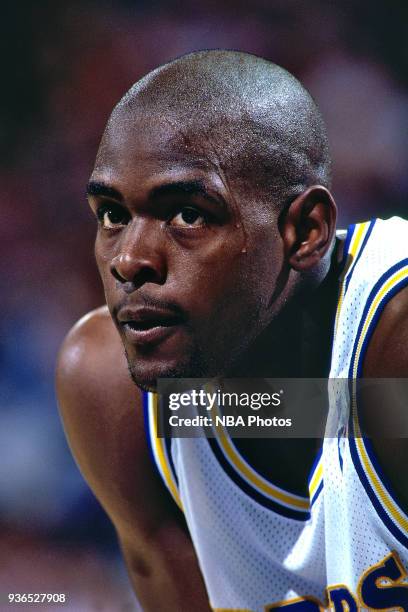 Chris Webber of the Golden State Warriors rests circa 1994 at the Oakland Coliseum in Oakland, California. NOTE TO USER: User expressly acknowledges...