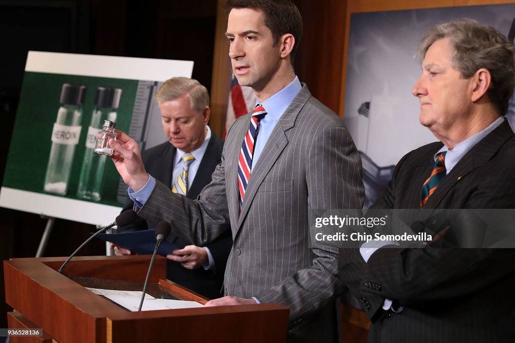 Sen. Lindsey Graham And GOP Lawmakers Hold News Conference To Discuss Opioid Epidemic Legislation