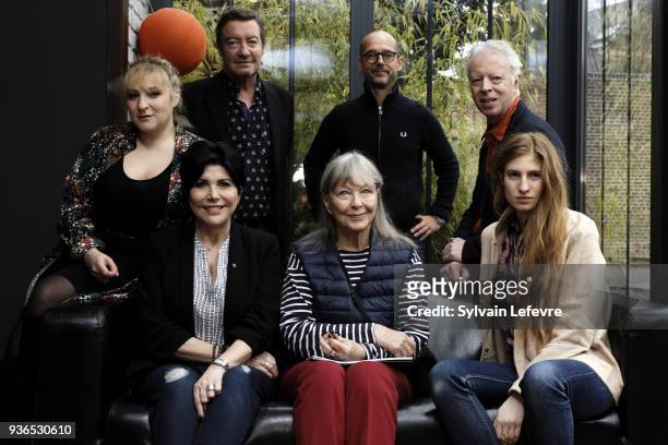 Fiction jury Liane Foly, Marina Vlady, Agathe Bonitzer, Marilou Berry, Philippe Duquesne, Maurice Barthelemy and Philippe Le Guay pose during...